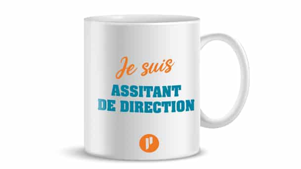 Mug avec inscription "Je suis Assistant de direction" et logo Prium Portage