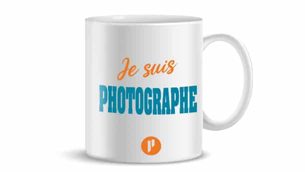 Mug avec inscription "Je suis Photographe" et logo Prium Portage