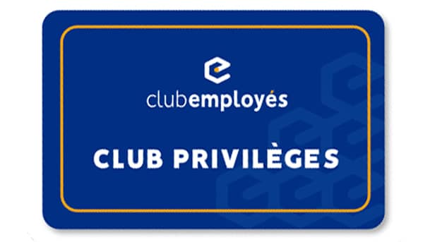 Carte Club Privilèges de couleur bleue