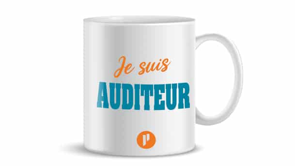 Mug avec inscription "Je suis Auditeur" et logo Prium Portage