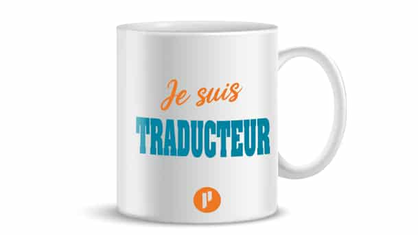 Mug avec inscription "Je suis Traducteur" et logo Prium Portage