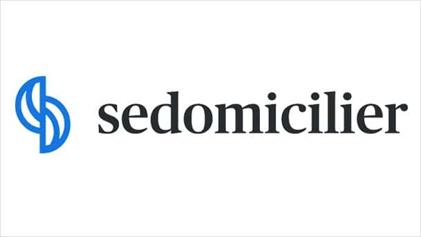 Logo sur fond blanc de SeDomicilier
